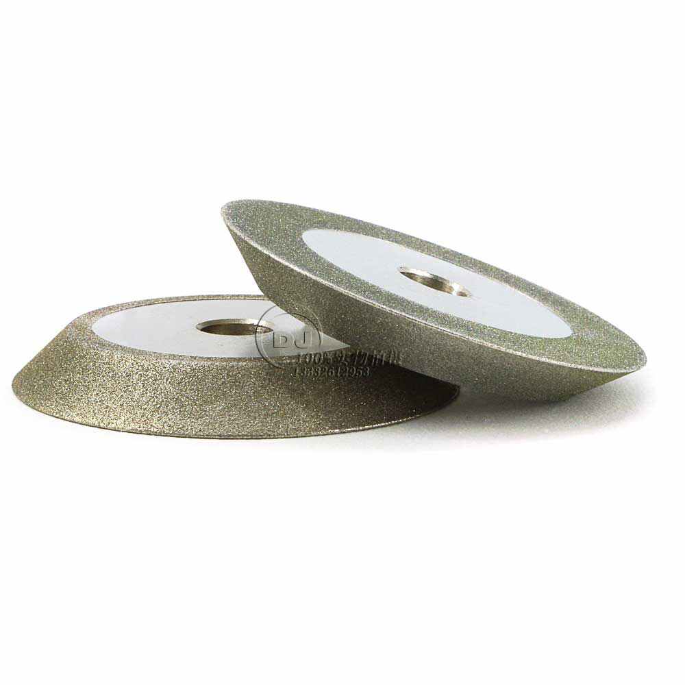 铣刀研磨机砂轮 斜边45度金刚砂轮75D*10T*12.7H  45度金刚石砂轮  斜边金刚石砂轮