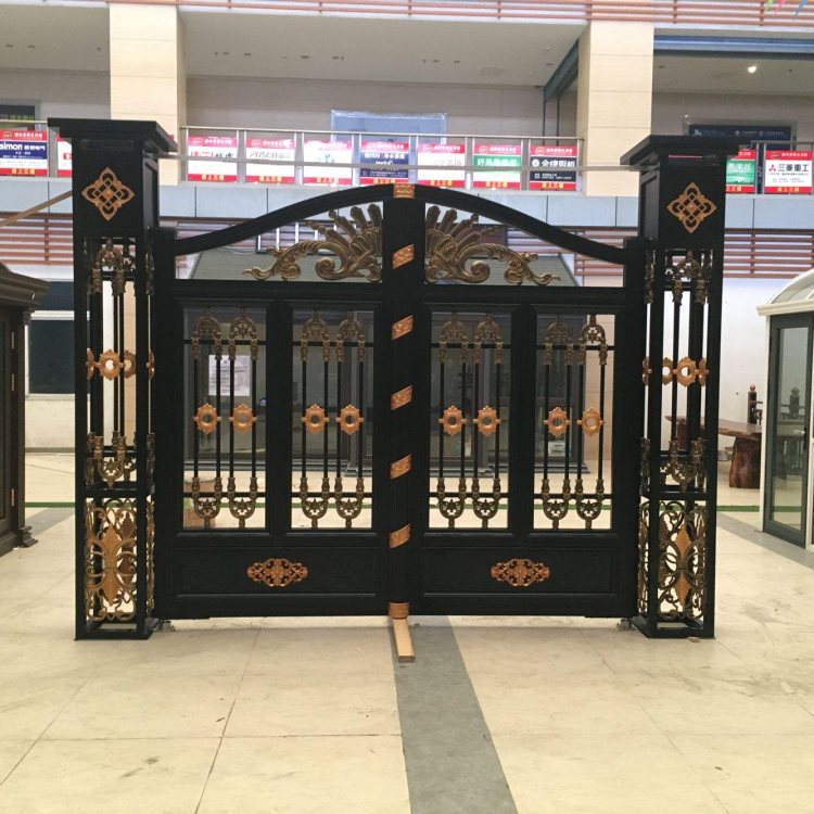 通辽霍林郭勒锌钢围墙护栏铝合金门厂家型号齐全  别墅大门  铝艺大门  别墅铝艺大门