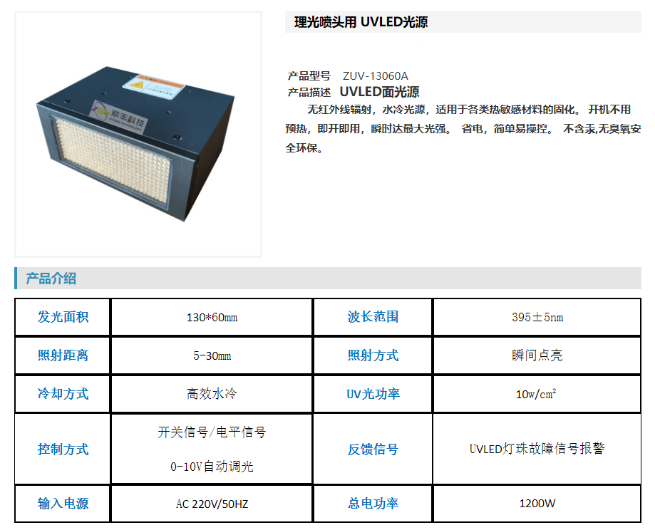 理光喷头用uvledZUV-PM12090UVLED  理光喷头uvled  uvled喷码  uvled面光源