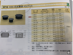 深圳一级代理台湾KSS扣式塞头  HP-8  HP-22  台湾凯士士扣式塞头  现货KSS扣式塞头HP-22