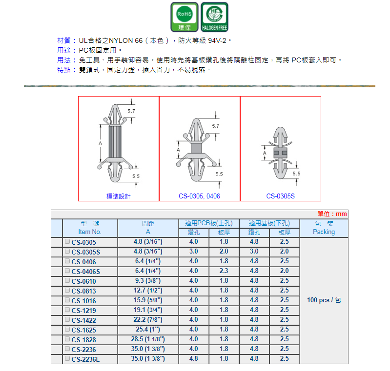 深圳一级代理台湾KSS  PC板隔离柱CS-0813  KSS PC板隔离柱  凯士士PC板隔离柱