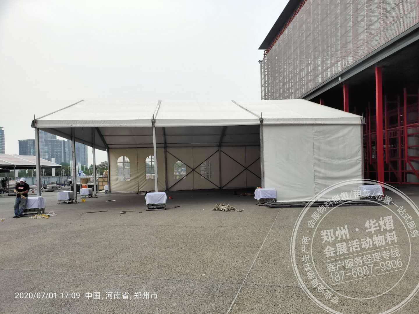 2020春季大河车展白色篷房出租玻璃篷房出租 大河车展篷房 活动篷房