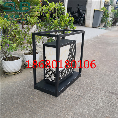不锈钢草坪灯样板区特色灯日式落地灯仿云石灯箱