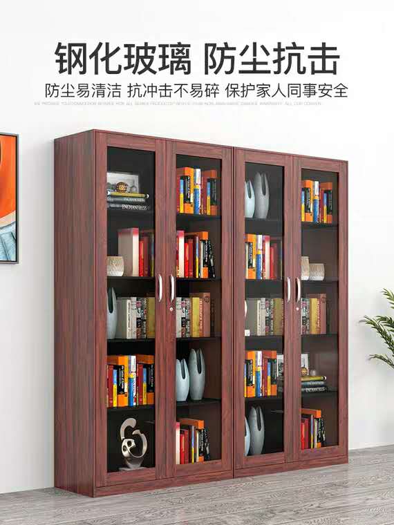 重庆新款转印钢制文件柜铁皮柜高档黑胡桃色资料柜厂家