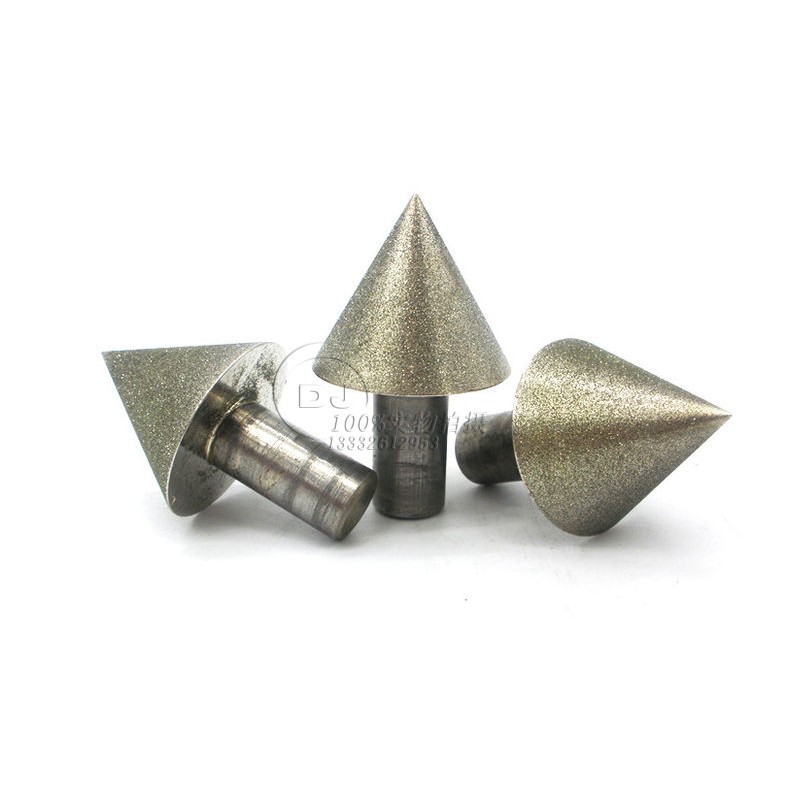 广东订精品45/60/90度角伞形金刚石磨头 锥形倒角工具  锥形金刚石磨棒  金刚石倒角器