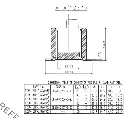 FX6A-20P-0.8SV(93)矩形接头广濑HRS现货&nbsp;&nbsp;HRS代理