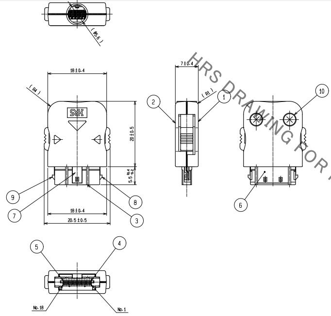 HRS公母通用插头ST40X-18S-CV(30)现货广濑&nbsp;&nbsp;HRS现货&nbsp;&nbsp;HRS代理