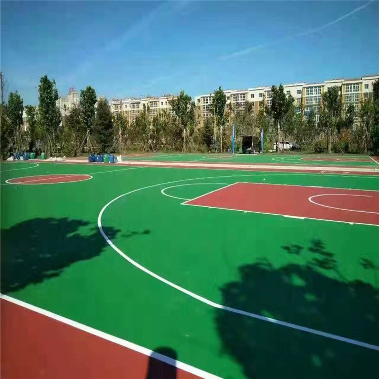 铺设塑胶篮球场地 运动塑胶地板施工  奥丽奇运动塑胶地板