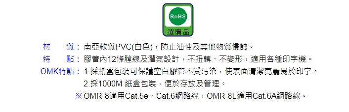 深圳一级代理供应台湾KSS  O型空白管  OMR-0.75  凯士士空白管  台湾凯士士空白管