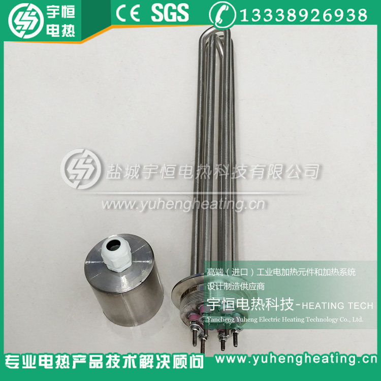 带金属罩壳DN40快接头电热管  快接头加热管  带金属罩壳加热管  DN40加热管