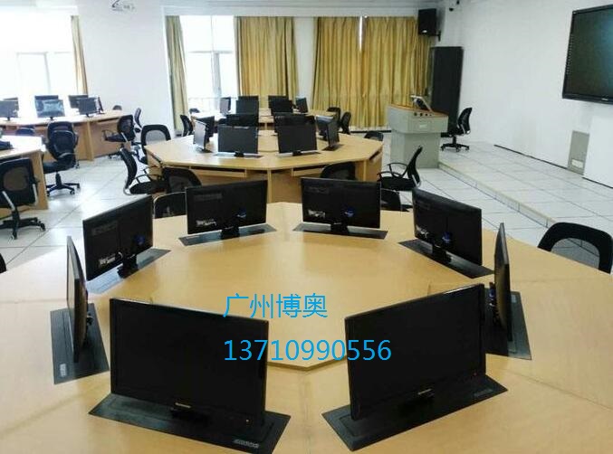 沈阳博奥12年老牌多边形高清一体机自动升降会议桌&nbsp;&nbsp;多边形会议桌&nbsp;&nbsp;一体机升降会议桌&nbsp;&nbsp;六边形升降会议桌