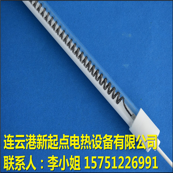 高纯度白高效率红外线碳纤维加热管  半镀白石英加热管  镀白碳纤维管  镀白卤素加热管
