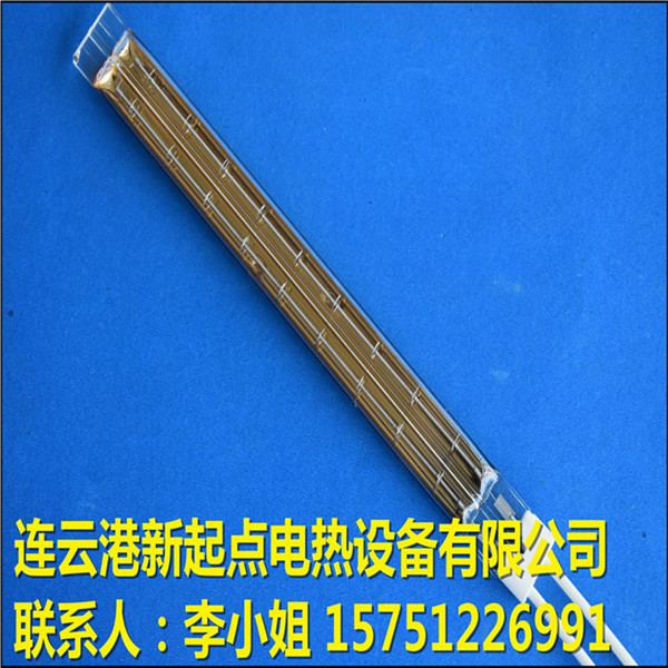 半镀金单端卤素石英加热管的尺寸生产定制厂家  半镀金卤素管  双孔加热管  单端加热管
