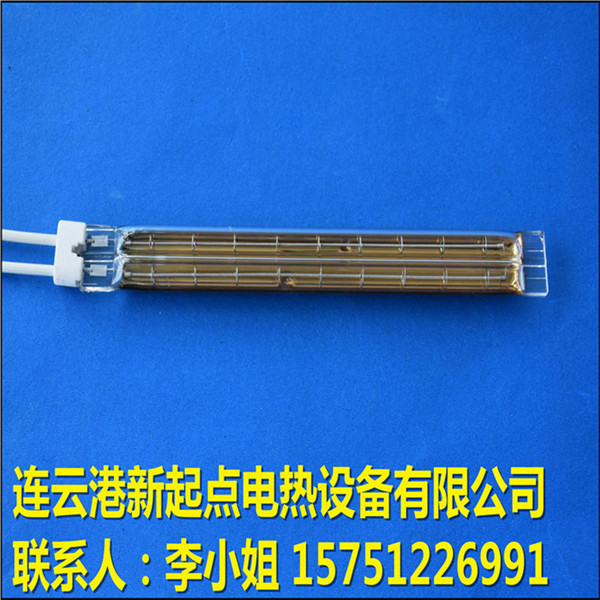 半镀金单端卤素石英加热管的尺寸生产定制厂家  半镀金卤素管  双孔加热管  单端加热管