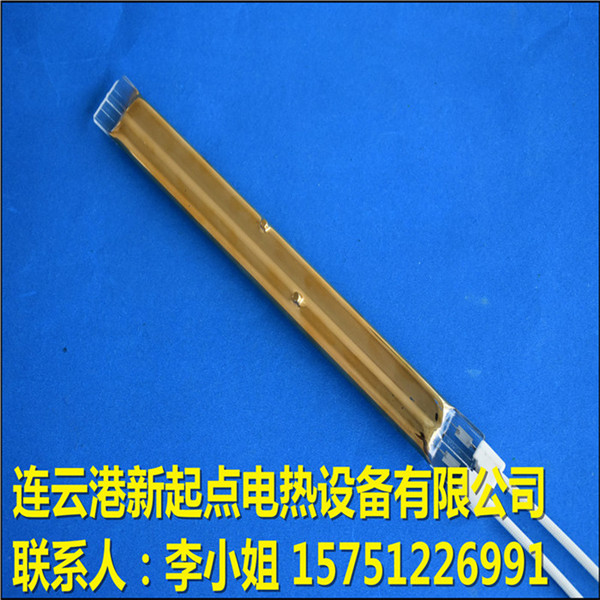 半镀金单端卤素石英加热管的尺寸生产定制厂家  半镀金卤素管  双孔加热管  单端加热管