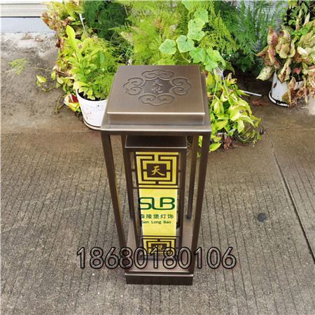 镀铜拉丝草坪灯售楼部酒店庭院灯工业风灯箱定制