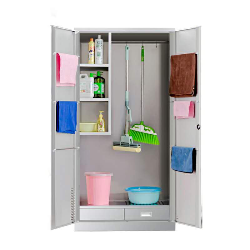 重庆不锈钢清洁柜收纳柜置物柜卫生柜酒店保洁储物柜