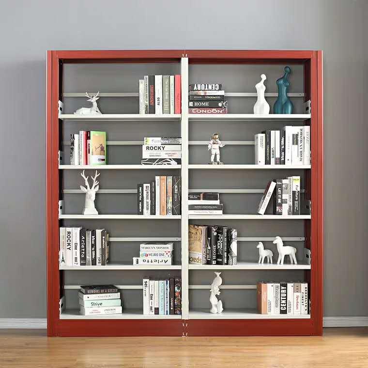 重庆钢制书架图书架落地资料架档案架厂家