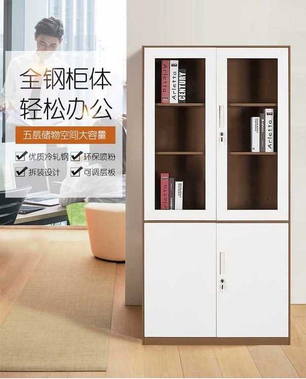 重庆加厚文件柜资料柜档案柜咖啡套色大器械文件柜