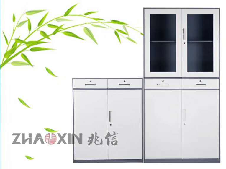 重庆文件柜钢制铁皮柜资料柜档案柜储物柜中二斗文件柜  钢制铁皮柜档案柜