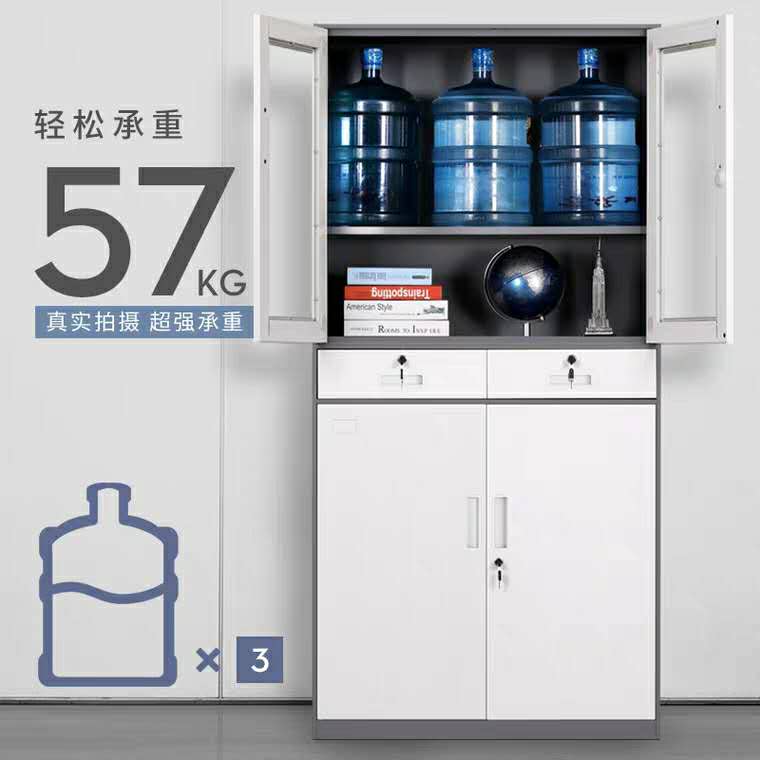 重庆文件柜钢制铁皮柜资料柜档案柜储物柜中二斗文件柜  钢制铁皮柜档案柜