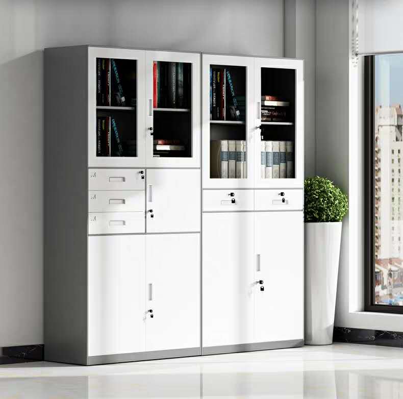 重庆文件柜钢制铁皮柜资料柜档案柜储物柜中二斗文件柜  钢制铁皮柜档案柜