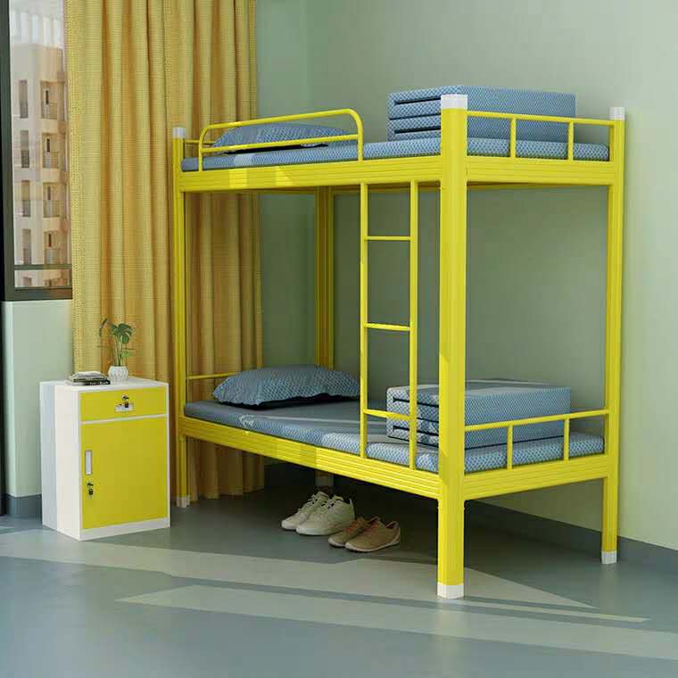 上下床高低床双层床带护栏大人上下铺铁床成人铁艺床  上下高低床双层床