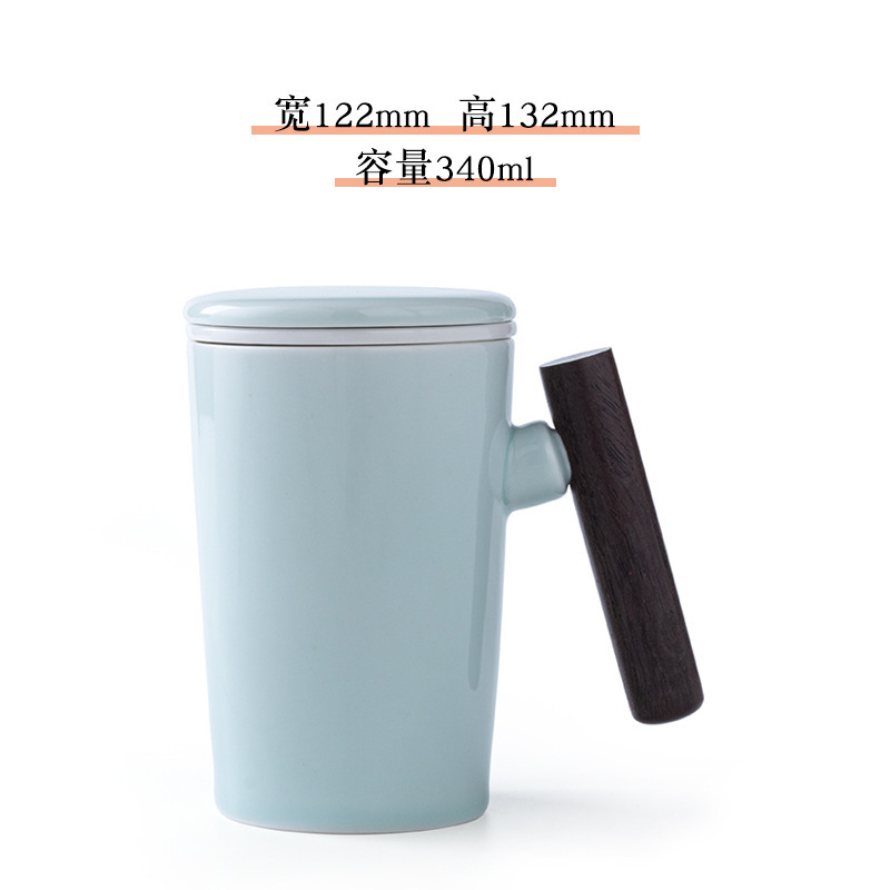 景德镇陶瓷杯批发 简约办公杯双层带过滤茶杯个人杯定制&nbsp;&nbsp;陶瓷杯定制&nbsp;&nbsp;马克杯