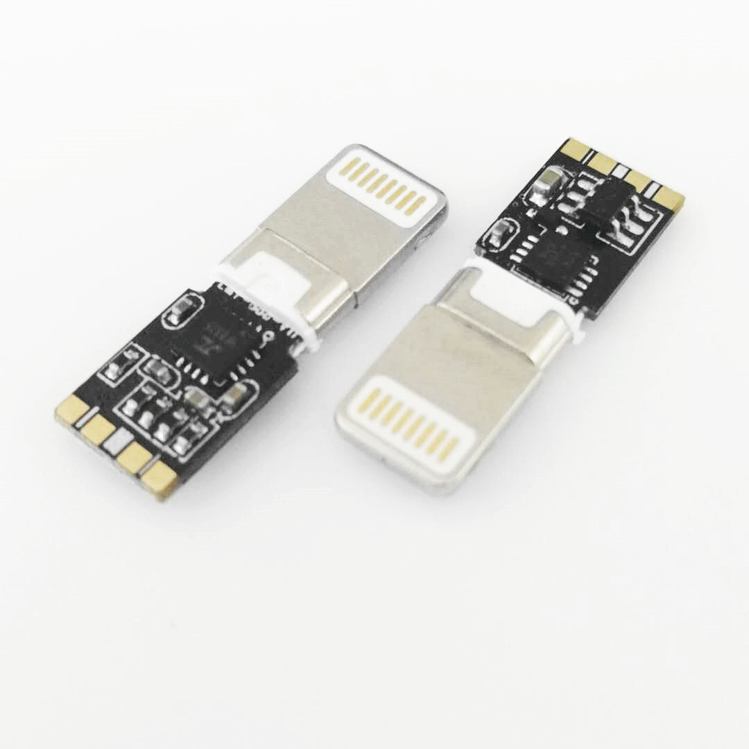 Lighting苹果一体公头 带PCB板 十五颗料 带音频功  苹果公头  四焊盘