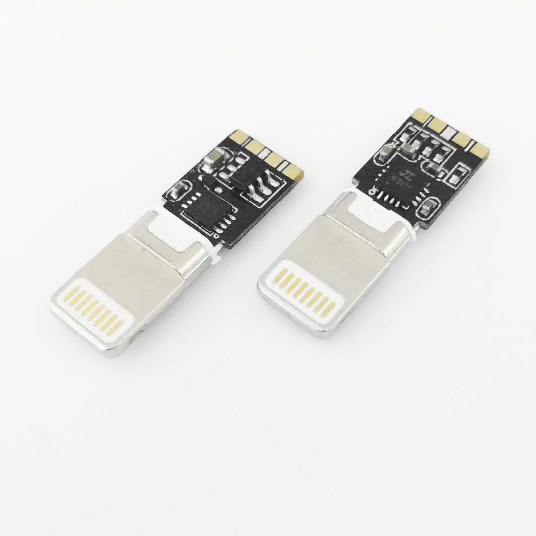 Lighting苹果一体公头 带PCB板 十五颗料 带音频功  苹果公头  四焊盘