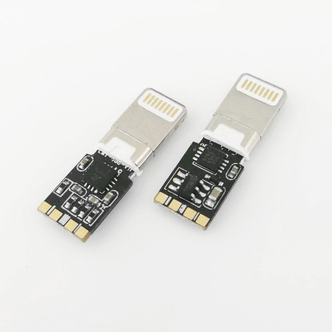 Lighting苹果一体公头 带PCB板 十五颗料 带音频功  苹果公头  四焊盘