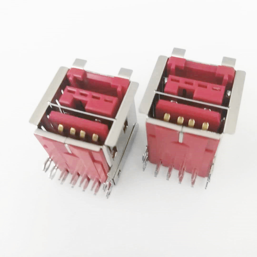 Powered USB DIP90°母座 适用POS系统扫描  powered母座