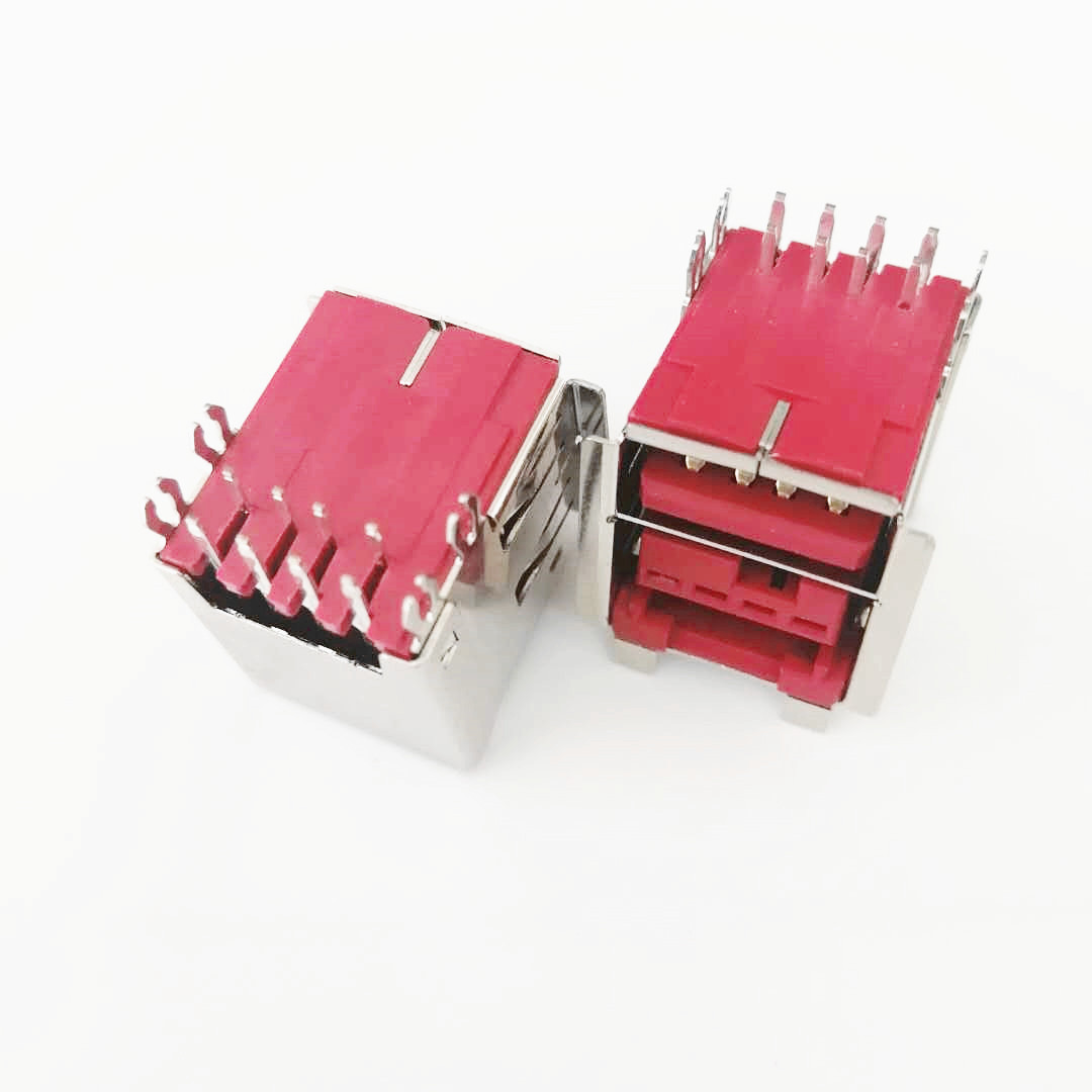 Powered USB DIP90°母座 适用POS系统扫描  powered母座