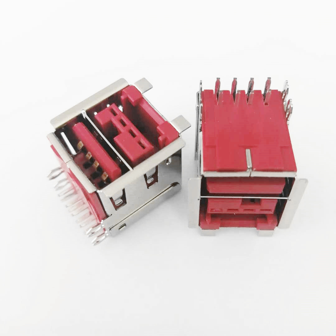 Powered USB DIP90°母座 适用POS系统扫描  powered母座