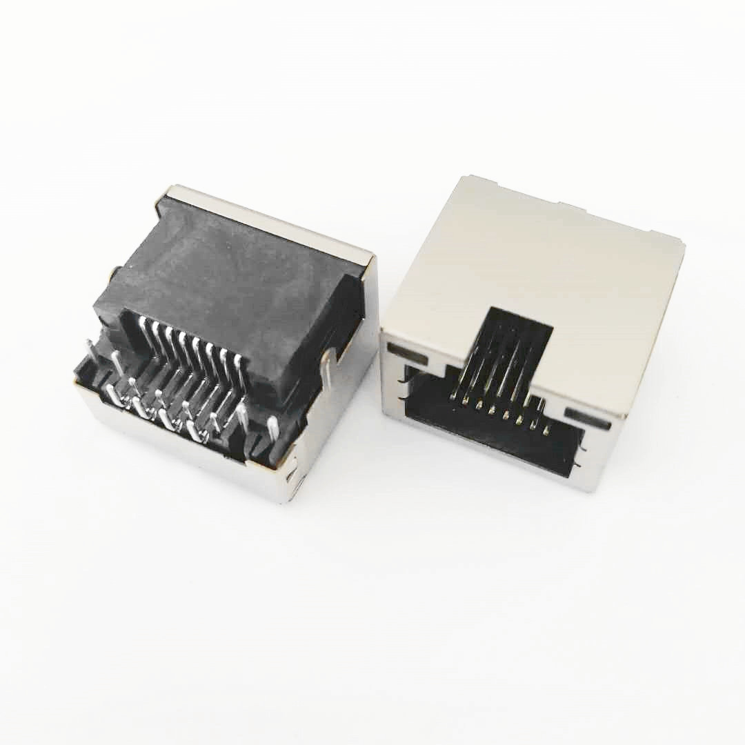 RJ45网络接口 8P8C 沉板4.2 90度插板DIP