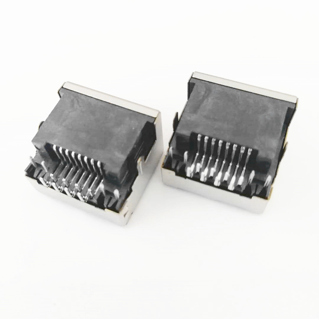 RJ45网络接口 8P8C 沉板4.2 90度插板DIP