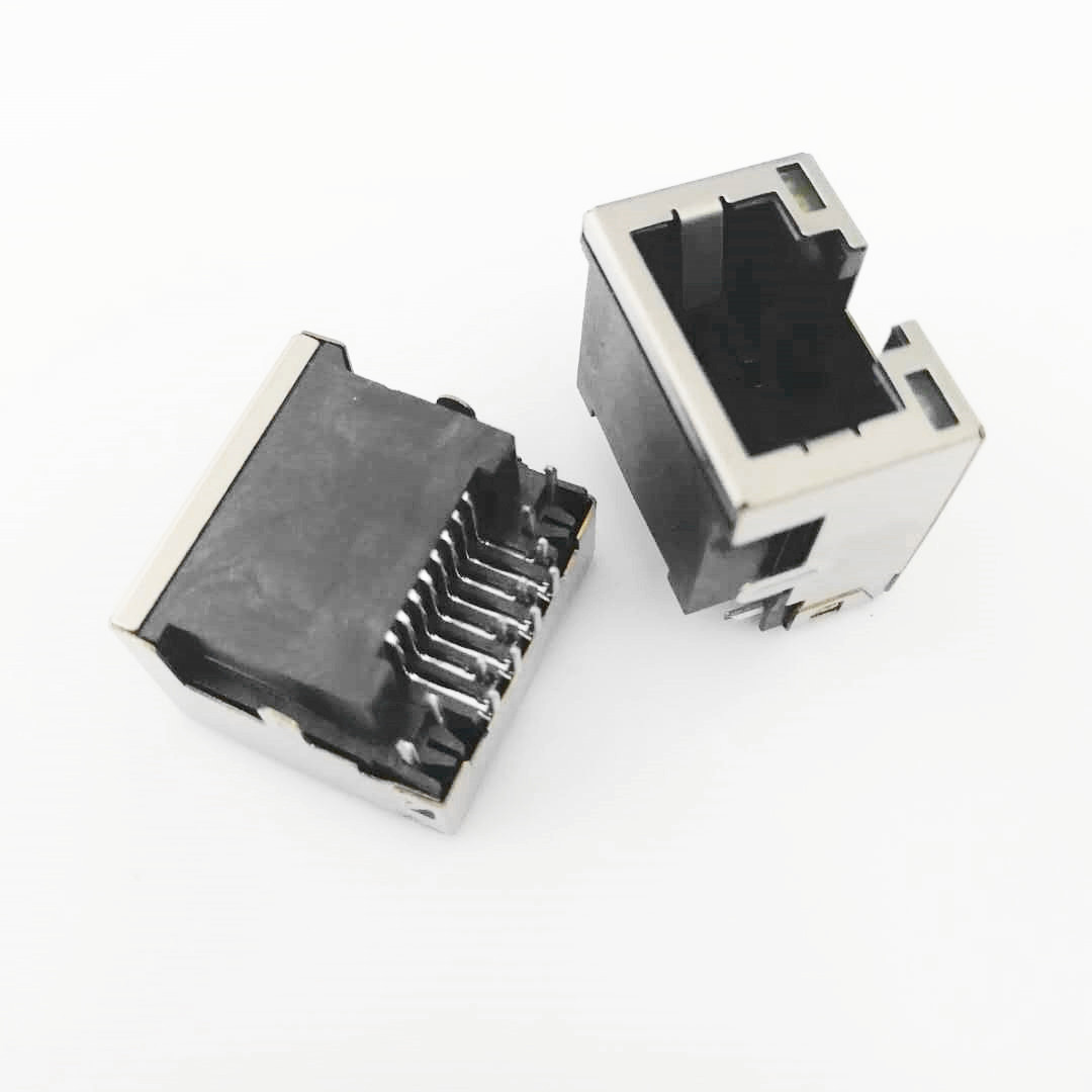 RJ45网络接口 8P8C 沉板4.2 90度插板DIP