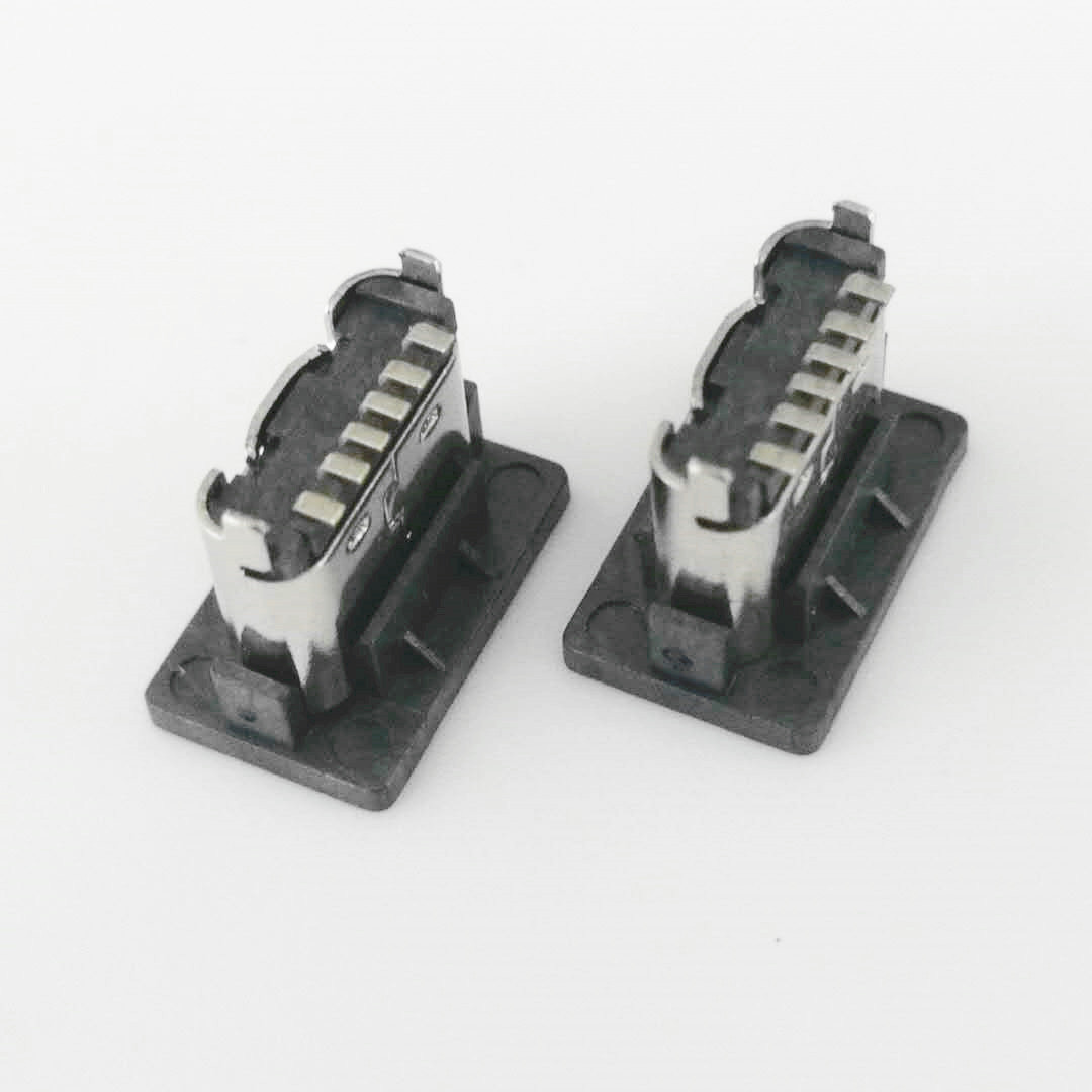 立贴式TYPE-C 6P母座 180度立式贴片SMT  TYPE-C 6P立贴母座  高6.8