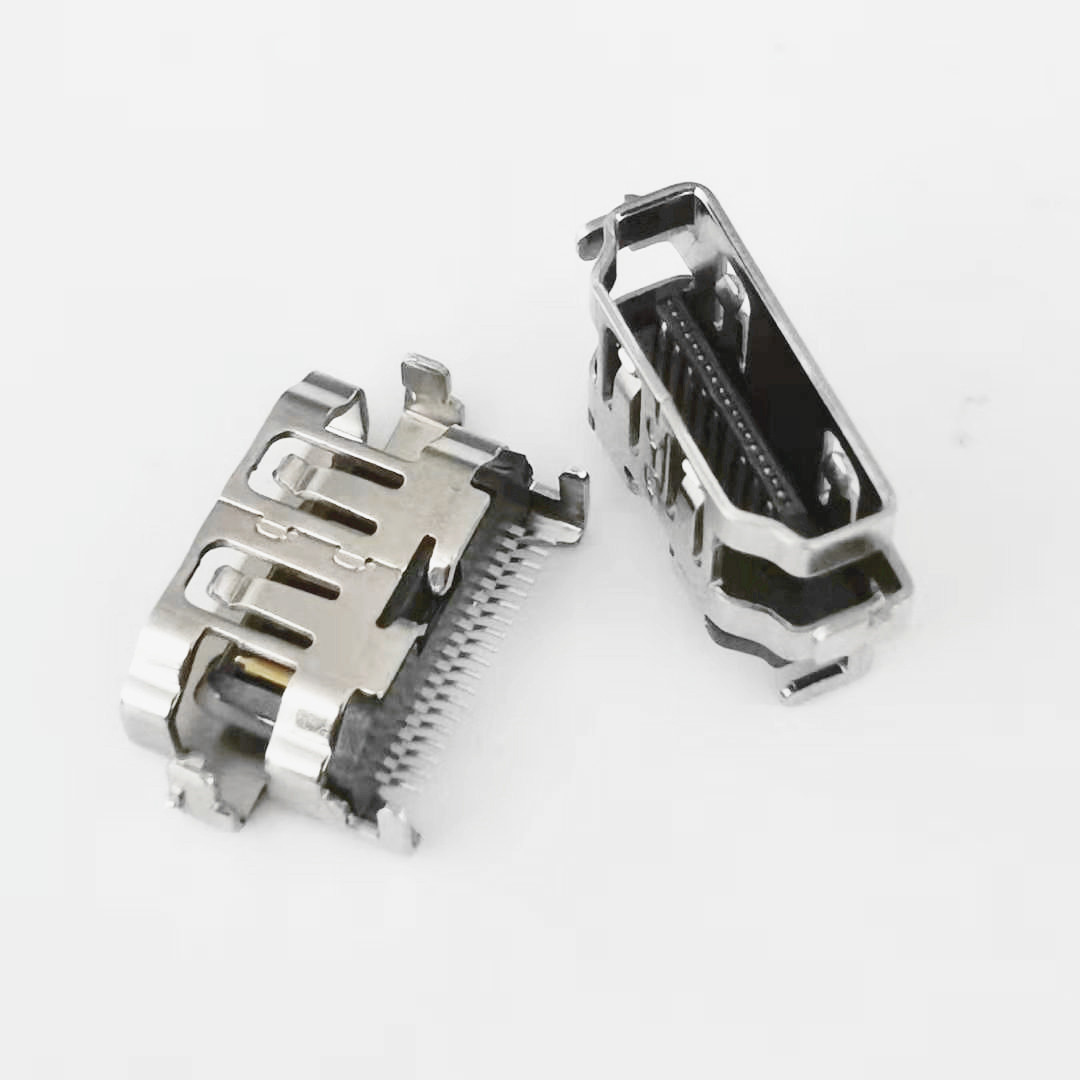 HDMI A Type 19Pin沉板SMT母座 正向沉板式  HDMI 19pin沉板母座