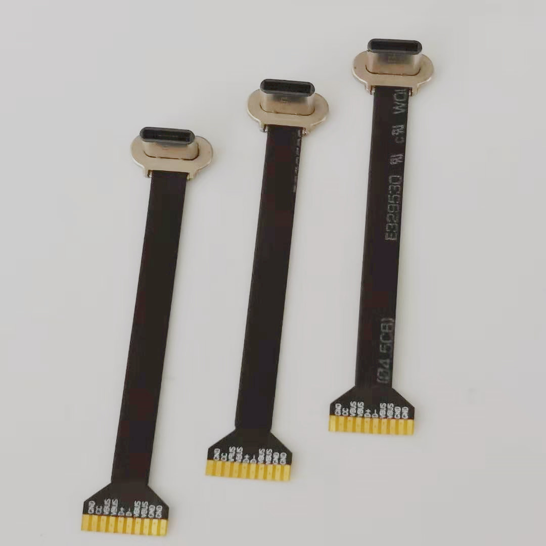 TYPE-C背夹接头 FPC软排线10PIN焊盘  TYPE-C 背夹公头  10P焊盘
