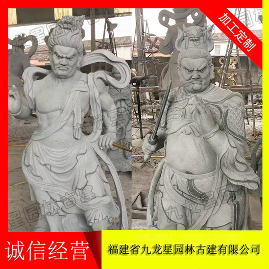 寺庙石雕十二药叉将 药师大将 惠安雕刻  青石石雕十二药叉将  十二药叉将石雕价格