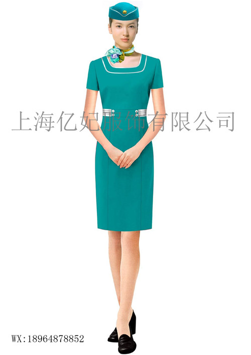 空姐连衣裙旗袍定制修身中长款女&nbsp;&nbsp;前台礼仪工作服