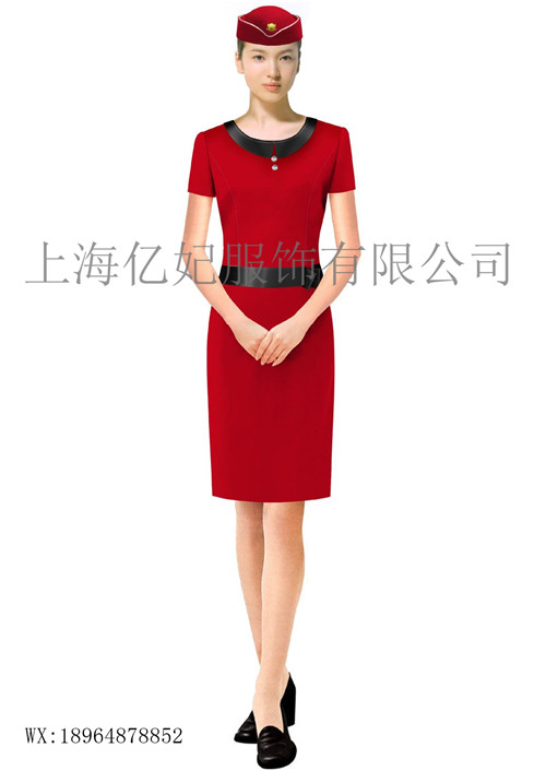 空姐连衣裙旗袍定制修身中长款女&nbsp;&nbsp;前台礼仪工作服