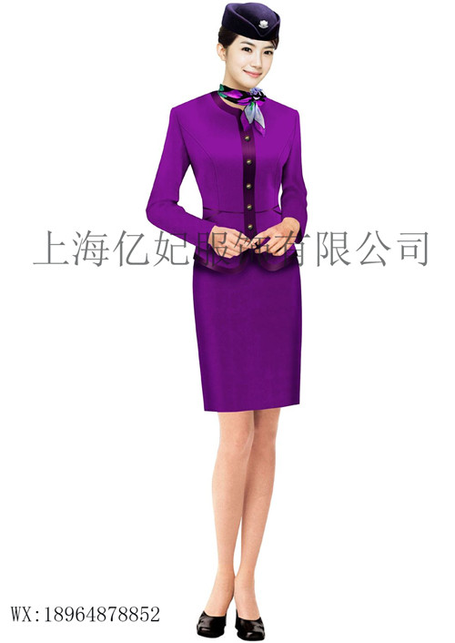 空姐服红色乐队演出服医院导医礼仪工作服制服定做 空姐服定做