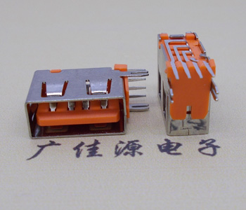 USB2.0侧立插接口 A母13.8长全包防尘防火耐高温  USB 防火耐高温