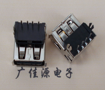 AF90度 USB2.0加高9.0/9.35尺寸连接器接口  AF90度母座接口  USB2.0加高9.0尺寸  USB连接器接口