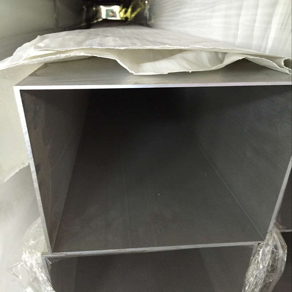 6063大口径厚壁铝方管 木纹喷涂铝方管扁管  6063喷涂铝方管扁管