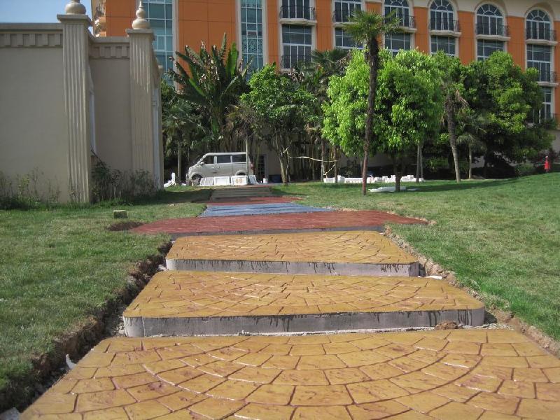 咸宁水泥压花地坪面层施工 压花地坪材料厂家  压膜地坪