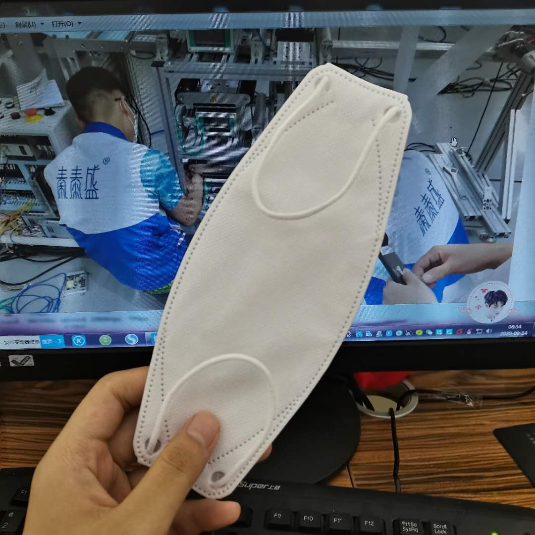 KF94全自动口罩机韩国FK94鱼型口罩机纠偏张力  全自动FK94口罩机  一拖一鱼型口罩机