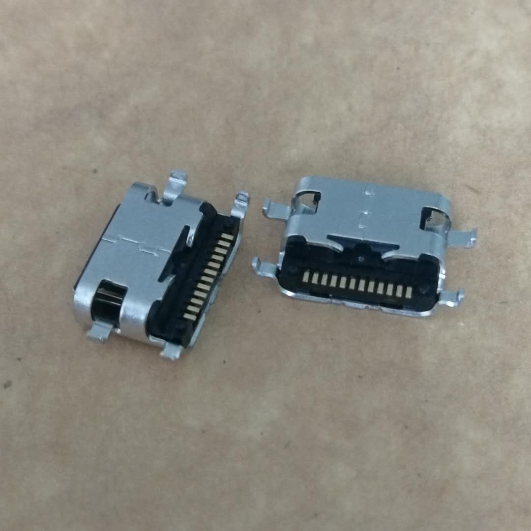 2.0版TYPE-C 16P沉板SMT母座 沉板1.  TYPE-C 沉板母座  TYPE-C 沉板贴片母座  单盘贴片SMT